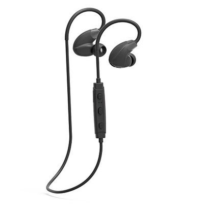 Cannice SC1411 Y4 słuchawki douszne Bluetooth | bezprzewodowe słuchawki sportowe 4.1 stereo z zaczepem na ucho | zasięg 10 m, ultra lekkie, wodoodporne, czarne