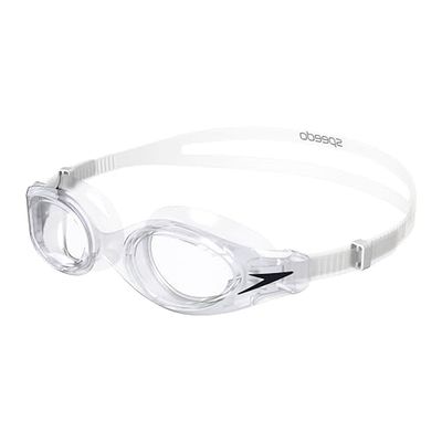 Speedo Hydrosity 2.0 simglasögon, anti-dimma, anti-läckage simglasögon för vuxna, klara/vita, en storlek
