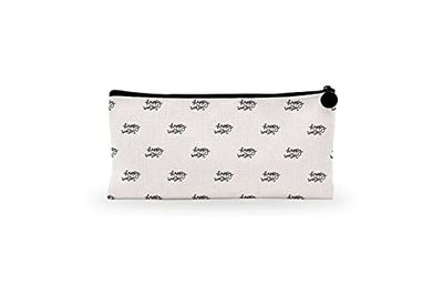 Bonamaison Imprimé Numériquement Pochette à Crayon en Toile avec Fermeture à Glissière, Trousse, Boîtier Crayon, Sac à Stylo pour Enfants, Garçons, Filles, Unisexe, 1 Pièce, Taille: 21x12 Cm