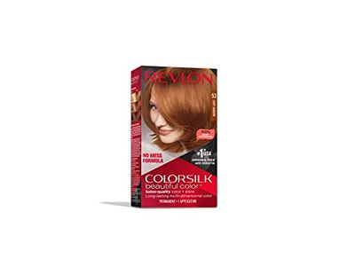REVLON ColorSilk Colorazione Permanente Capelli Fai-da-te a Casa, 53 - Biondo Rame Chiaro, Confezione da 1