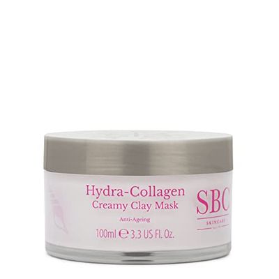 SBC Skincare Hydra-Collagen Masque crémeux à l'argile 100 ml, masque facial au collagène, détoxifie votre peau, affine les pores et améliore l'éclat