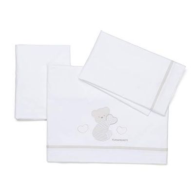 Foppapedretti Dolcecuore Parure de lit, 120 x 80 x 0,2 cm, 660 g, blanc