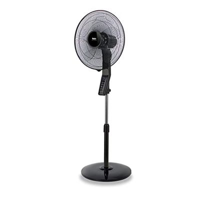 Fakir Premium VC 46 S – in hoogte verstelbare stille staande ventilator met afstandsbediening en 3 standen, ventilator met 90 graden oscillatie en timer, in hoogte verstelbaar van 110-155 cm, 60 watt