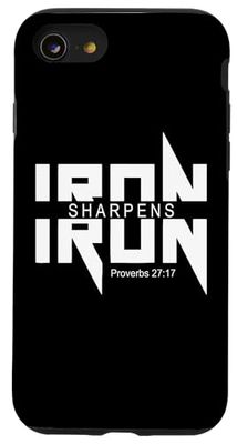 iron sharpens iron bible jesus faith religious christian Case for iPhone SE (2020) / 7 / 8