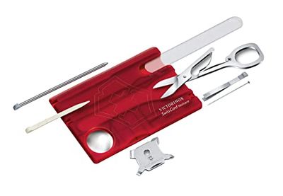Victorinox, Swiss Card Nailcare, Coltello Multiuso Svizzero, Carta di Credito, Tascabile, Originale, 13 Funzioni, Cacciavite 5 mm, Forbici, Glass Lima per unghie