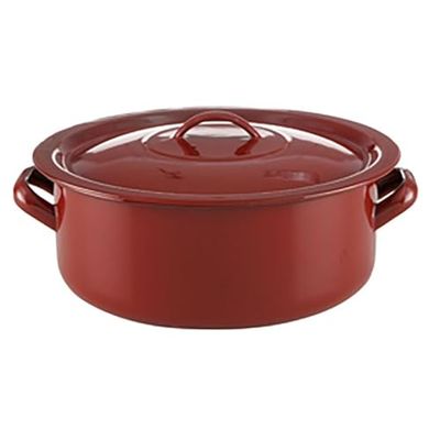 Quid Caçarola em aço esmaltado 22 cm - 3,5 l Apto Vitrocerâmica Apto Indução alças ou cabo de aço