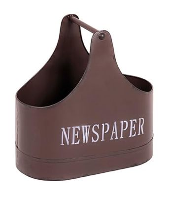 HAKU Möbel Tidningsställ brun, vintage, Metall, metall - Storlek: B 44 cm x H 44 cm x D 27 cm, Stil: Industriell