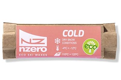 NZEROWAX - Bloc de Fart écologique, 50 g | Fart végétal Bio pour Le Ski et Le Snowboard | Conditions de Neige Froides