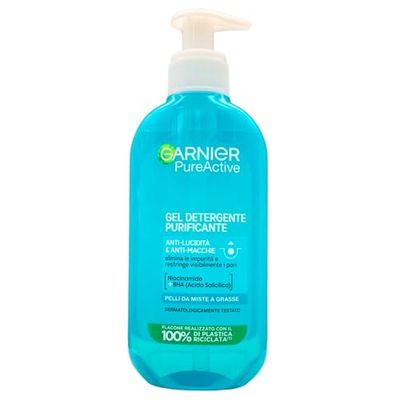 Garnier Pure Active Purifying Cleansing Gel for Oily or Blemished Skin, 200 ml