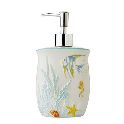 SKL Home av Saturday Knight Ltd. Ocean akvarell tvåldispenser, flerfärgad, 16,5 cm x 5,7 cm x 10 cm