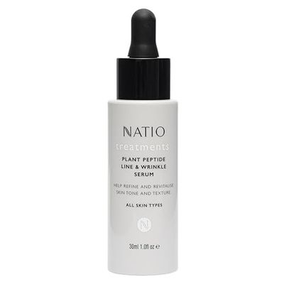 Natio Plant Peptide Line and Wrinkle Serum, 30 ml, anti invecchiamento siero - Serum di ringiovanimento - Daily Serum for Face to Revitalize Skin Texture