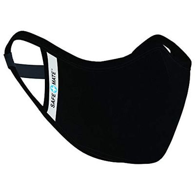 CASE-MATE Safe+Mate x Mascarilla facial lavable y reutilizable, color negro - 1 mascarilla
