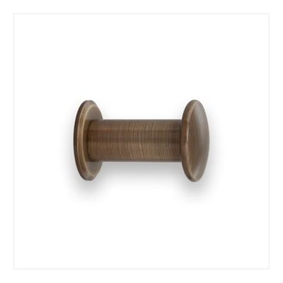 EVI Herrajes Bathroom Hanger | Brass Wall Hanger | Antique Leather Finish | for Hanging Clothes, Coats or Towels| Towel Rack with Invisible Screw | 188CBLCU