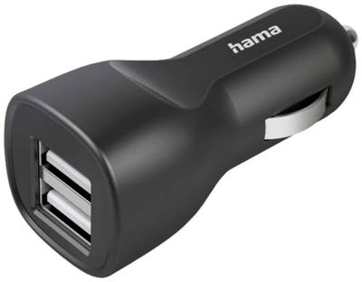 Hama 00201636 Caricabatterie per dispositivi Cellulari Smartphone Nero Accendisigari Auto