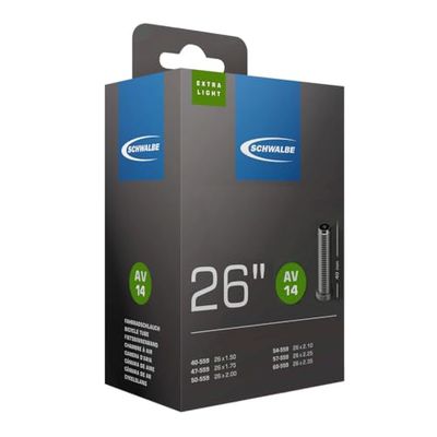Schwalbe STU038X Xtra ljus innerslang - svart, 26 x 1,50/2,10 tum