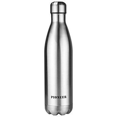 Pioneer PVB750 Bouteille Isotherme sans BPA de l’Acier Inoxydable 18/10 – 750ML, Argent, 0.8 liters