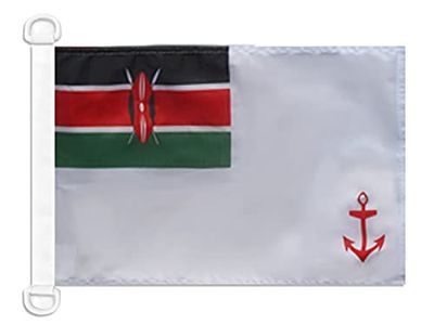 AZ FLAG Kenya krigsflagga 45 x 30 cm - Kenyansk militärbåt flagga 30 x 45 cm
