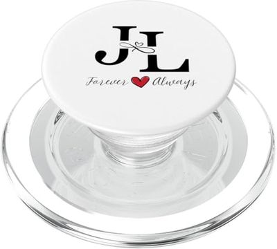 J & L - Iniciales para parejas, boda, aniversario, inauguración de la casa PopSockets PopGrip para MagSafe