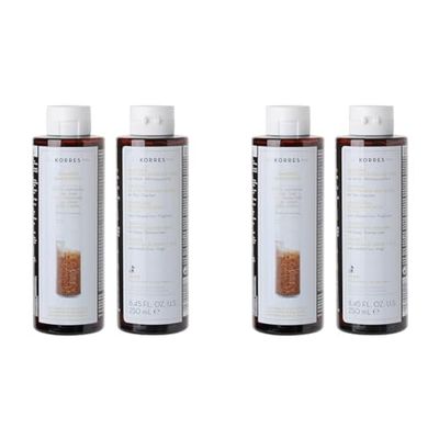 KORRES Shampoo Rice Proteins and Linden for Thin and Fine Hair 250 ml (Pack of 2)