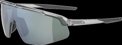 ALPINA Turbo PRO Q-LITE Sportbril voor volwassenen, grijs-transparant glans, één maat, 100% UV-A-, uv-B- en UV-C-bescherming