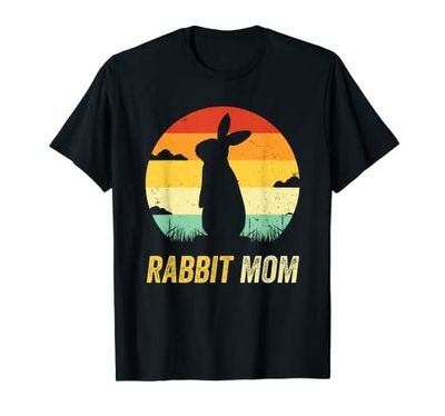 Rabbit Mom Retro Vintage Mothers Day Bunny Mommy Camiseta