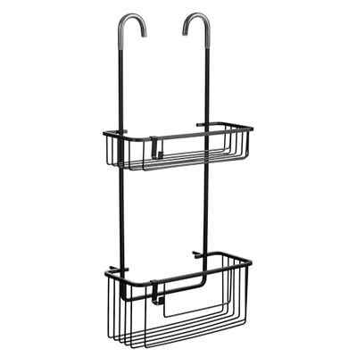 TATAY Mand met hanger voor kraan, 2 hoogtes, aluminium, zwart