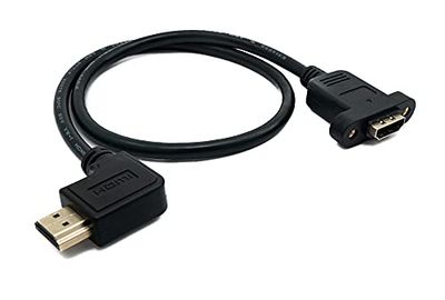 System-S Cavo HDMI 1.4 da 30 cm maschio a femmina, adattatore in nero