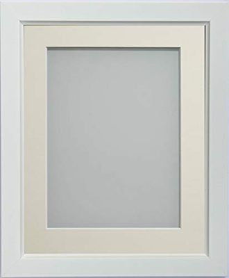 Frame Company Ainsworth Range White 20x16 inch Picture Photo Frame with Ivory Mount for Image A3 * Choice of Sizes* Fitted with Real Glass