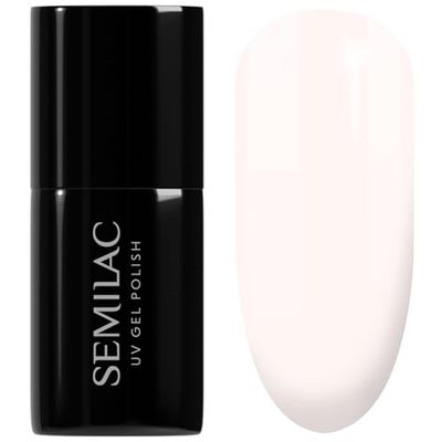 SEMILAC Gel Nail Polish 155 Ivory Cream - Full Coverage Gel Polish - Soak Off Easy To Use LED/UV Nail Lamp - Long Lasting Manicure and Pedicure up to 3 weeks
