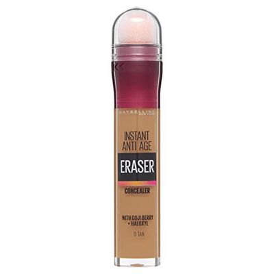 Maybelline Instant Anti-Age Eraser Concealer, Dark Circles & Blemish Concealer, Full Coverage, Dermatologist Tested, Suitable for Sensitive Skin, Formula 11, Tan
