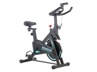 Hometrainer met lcd-display, verstelbaar zadel, progressieve weerstand, verstelbaar stuur, transportwielen