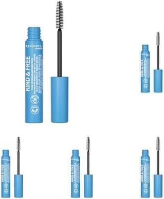 Rimmel Kind + Free Volume & Length Mascara, Brown Black, 7ml (Pack of 5)
