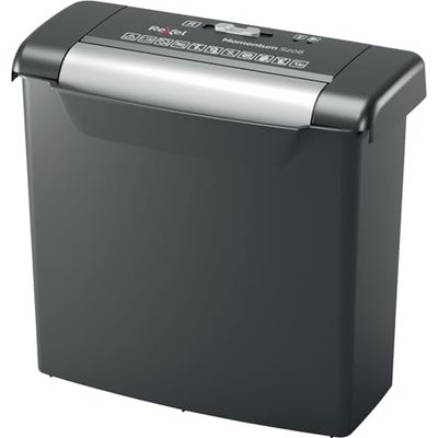 REXEL Momentum S206, Distruggidocumenti Manuale, 7-6 Fogli A4 (70-80 gr/mq), Taglio a Strisce, Livello di sicurezza P-2, per Uso Personale/Home Office, Capacità 9 Litri, 2104568EU