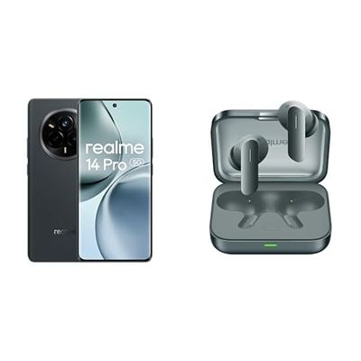 realme 14 Pro 5G 12+512GB,5260mAh Battery,IP69,Grey Amazon Version+Air 7 Green,No Adapter