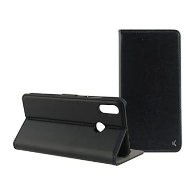 KSIX smart your tech Flip Case for Xiaomi Note 6 Pro, Semi-Rigid, Standing, Black