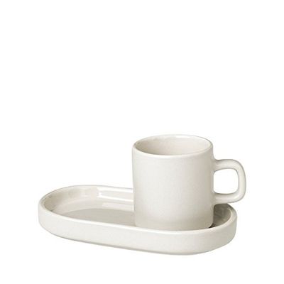 blomus 63703 PILAR espressokoppar, lergods, moonbeam, 1,7 fl oz