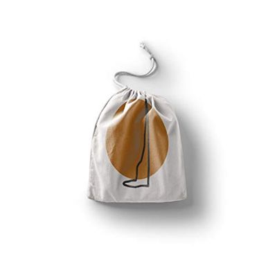 Bonamaison Printed Cotton Produce Bag with Drawstring, Reusable Grocery Bag, Biodegradable Eco-Friendly Bags, Travel Pouch, Sachet Bags, Shopping Bag, Eco Friendly, Foldable, Size: 40x50 Cm
