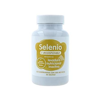 Energy Feelings Comprimidos Biodisponibles de Selenio provenientes de Levadura Nutricional, Refuerza el Sistema Inmunológico, Mejora la Testosterona y Función Cognitiva, 120 comprimidos de 500mg