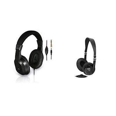 Thomson HED4407 Cuffia Hi-Fi per TV, Cavo da 8 m, Nero & Trevi HTV 636 Cuffia Stereo per TV con Cavo e Controllo Volume