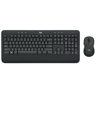 Logitech Combinazione di tastiera e mouse wireless MK545 ADVANCED, layout internazionale QWERTY US - Nero