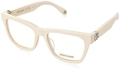 Roberto Cavalli Eyeglass Frame VRC026M Shiny White Snow 54/18/135 Unisex Adultos Gafas