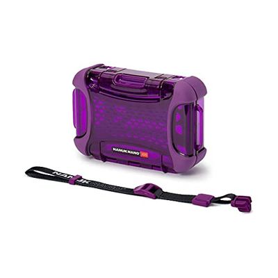 Nanuk 320-0013 Nano Series - Custodia rigida impermeabile per cellulari, fotocamere ed elettronica, colore: Viola