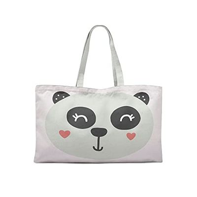 Bonamaison Printed Tote Bag, Reusable Grocery Bag, Shopping Bag, Machine Washable, Foldable, Canvas Cloth Bag with Handles, 47x42 cm