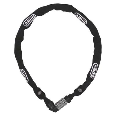 ABUS Cadeado de corrente 1200 Web - cadeado de combinação de aço especial - nível de segurança 2 - 110 cm - preto