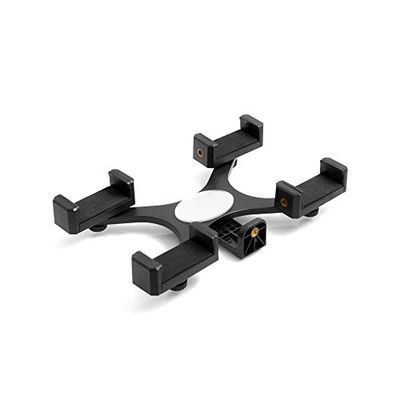 SYSTEM-S 57284127 tripode con 1/4 Rosca Soporte Tripod Monopod para 4 x Smartphone de 56 mm – 72 mm Ajustable