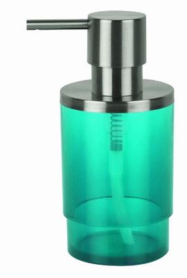 Spirella Accesorio SOBREMESA NYO DOSIFICADOR Acrylic Clear ACQUA 1216438, Acero Inoxidable, Verde/nácar, 14 x 6,5 cm