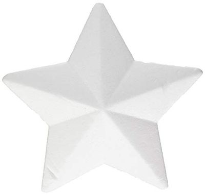 GLOREX 6 3803 824 poliestireno Estrella, poliestireno, Blanco, 20 x 20 x 5 cm