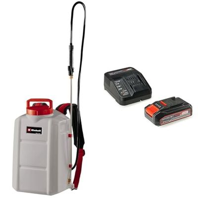 Einhell Pulverizador a presión a batería GE-WS 18/150 Li Power X-Change - Iones de litio, 18 V, depósito de 15 L, lanza de pulverización inoxidable. Incluye 1 batería de 2.5Ah y cargador individual