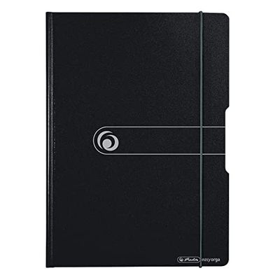 Herlitz Easy Orga To Go 11217221 - Carpeta con pinza (poliestireno, A4) color negro