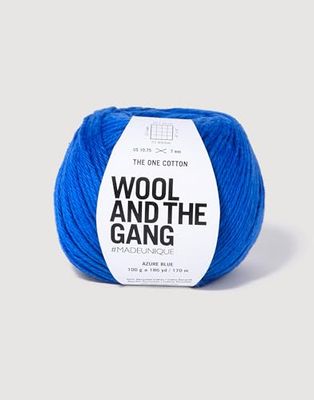 Wool and the Gang The One Cotton, Azure Blue, 100 g, DK Double Knitting